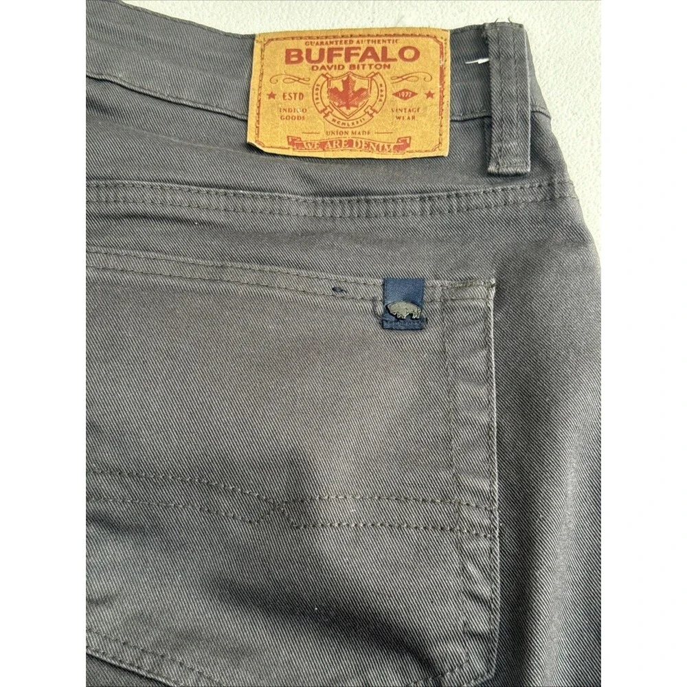 Buffalo David Bitton Straight Six Gray Jeans 34x30